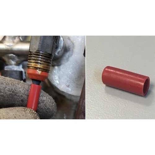 Red Feed Through Cap