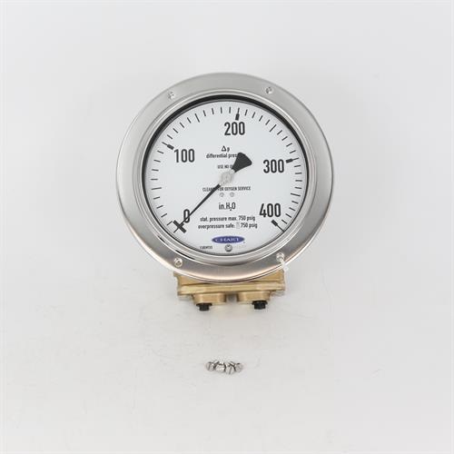 DIFF PG 6"DIAL 0-400"H2O